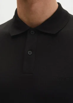 Poloshirt Piqué slim aus mittelschwerem Bio-Baumwoll-Viskose-Mix