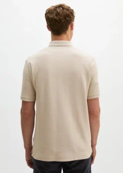 Poloshirt regular aus Bio-Baumwolle und Leinen
