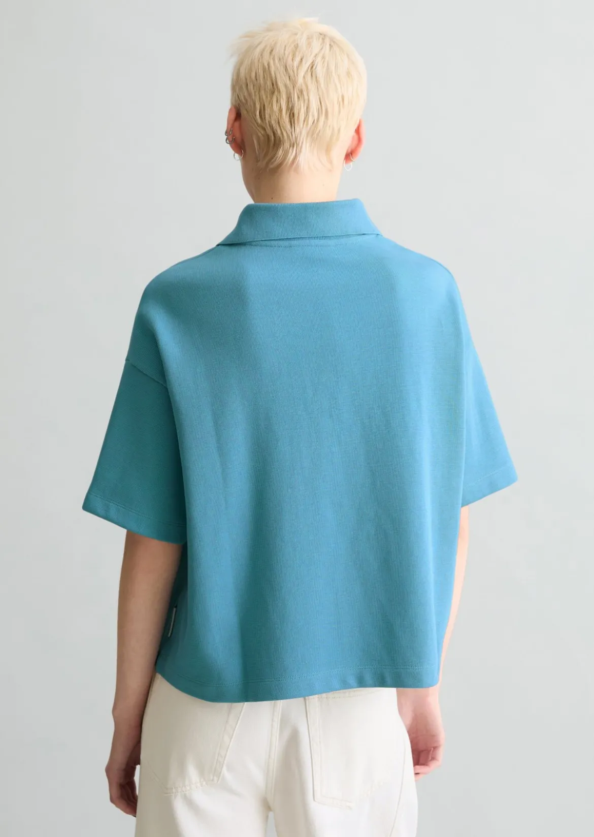Poloshirt relaxed aus weichem Rib-Jersey