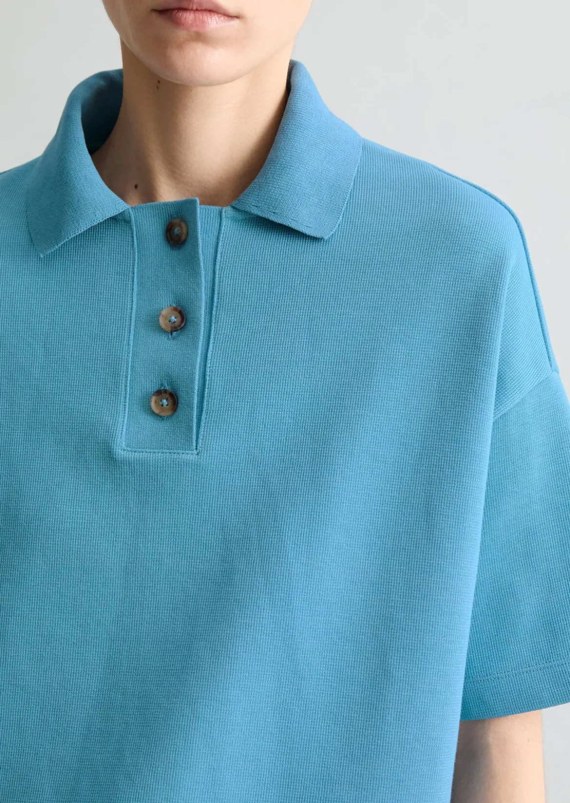 Poloshirt relaxed aus weichem Rib-Jersey