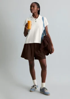 Poloshirt wide aus schwerem Single Jersey