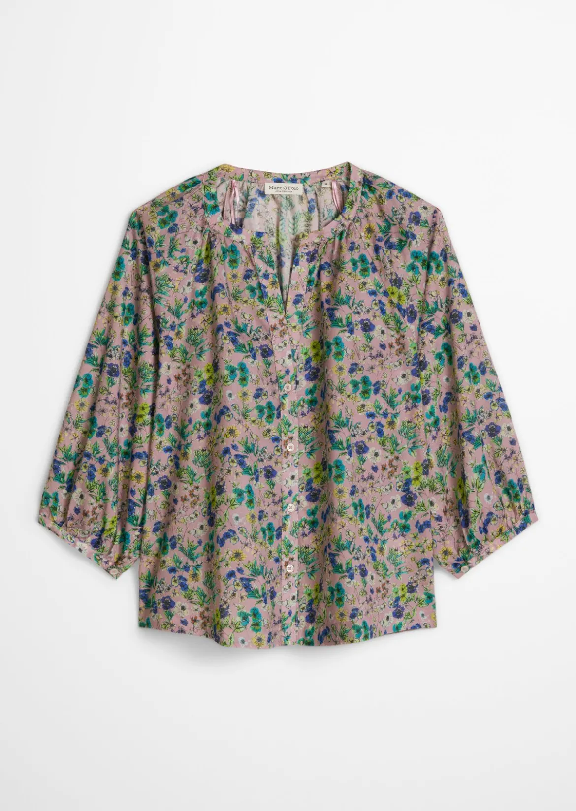 Print-Bluse relaxed aus bedrucktem Baumwoll-Voile