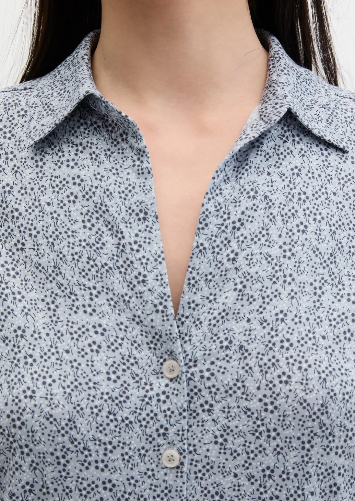 Print-Jerseybluse regular aus LENZING™ ECOVERO™