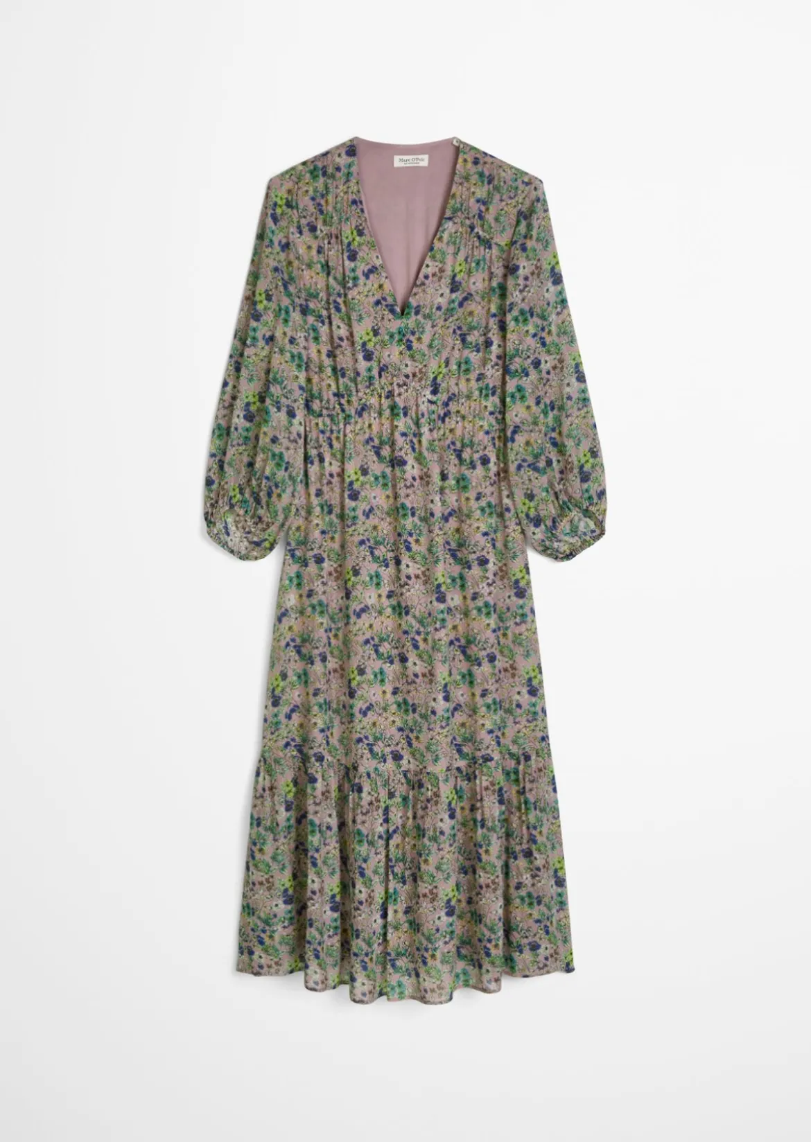 Print-Kleid flared aus bedruckter Viskose