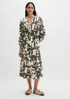 Print-Kleid flared aus LENZING™ ECOVERO™