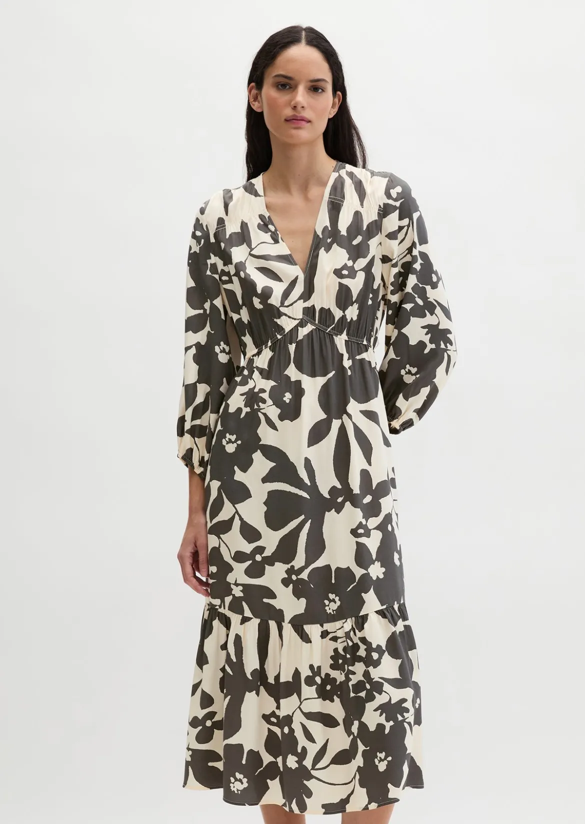 Print-Kleid flared aus LENZING™ ECOVERO™