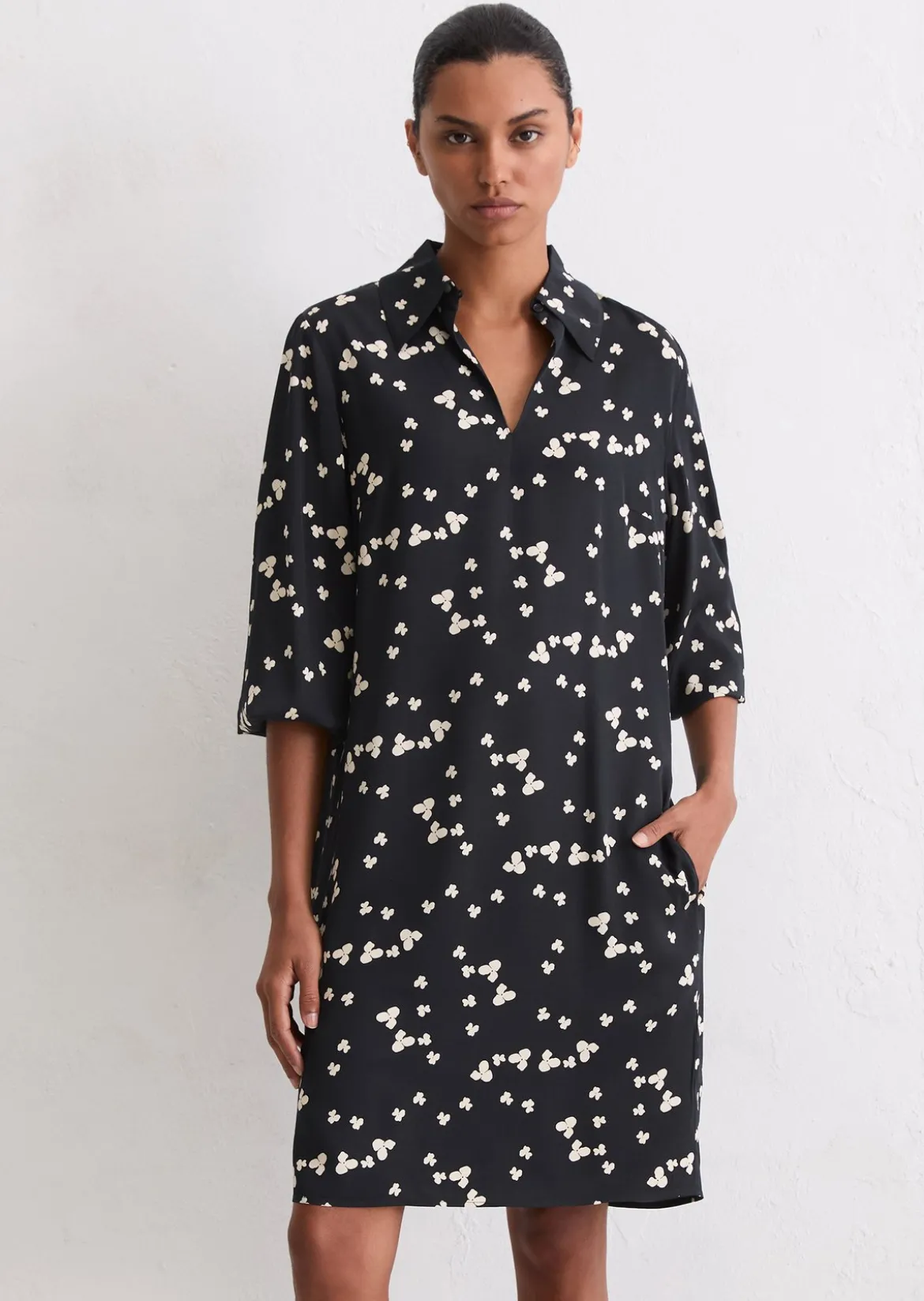 Print-Kleid loose aus LENZING™ ECOVERO™