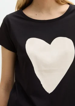 Print-T-Shirt regular aus leichtem Single Jersey