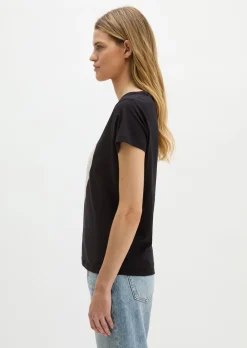 Print-T-Shirt regular aus leichtem Single Jersey