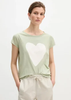 Print-T-Shirt regular aus leichtem Single Jersey