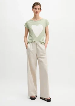Print-T-Shirt regular aus leichtem Single Jersey