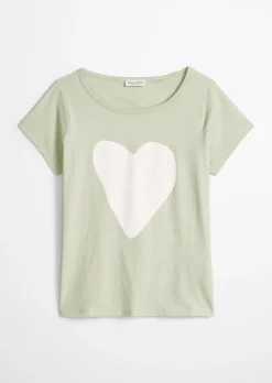 Print-T-Shirt regular aus leichtem Single Jersey