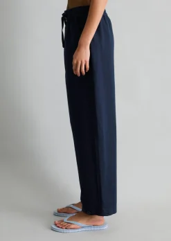Pull-on-Pants regular aus Leinen-Baumwolle-Mix