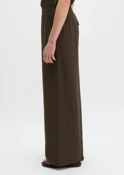Pull-On-Pants wide aus Viskose-Leinen-Mix