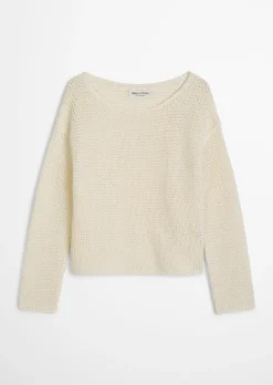Pullover loose aus Leinen-Baumwolle-Mix