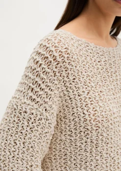 Pullover loose cropped aus Organic-Cotton-Mix-Slub