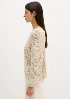 Pullover loose cropped aus Organic-Cotton-Mix-Slub
