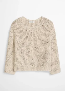 Pullover loose cropped aus Organic-Cotton-Mix-Slub