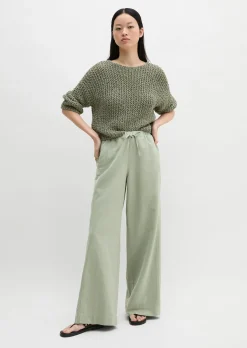 Pullover loose cropped aus Organic-Cotton-Mix-Slub