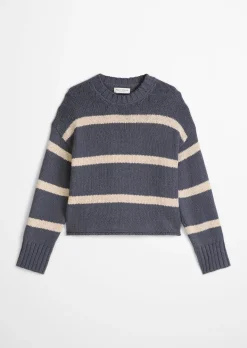 Pullover oversize aus hochwertigem Baumwoll-Mix