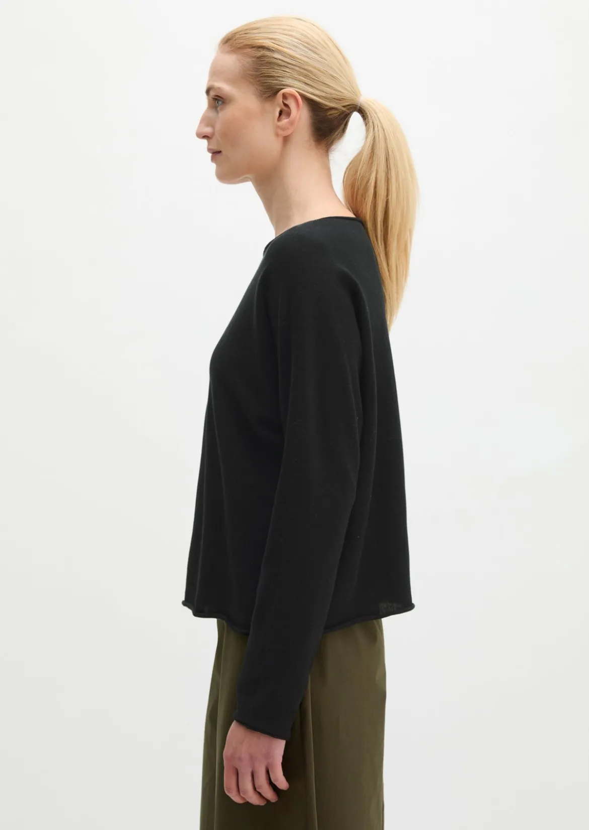 Pullover oversized aus reinem Baumwollgarn