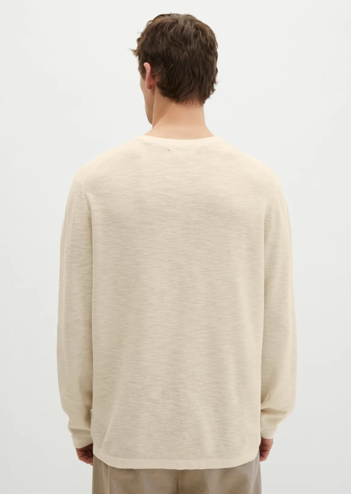 Pullover regular aus Bio-Baumwolle und Leinen