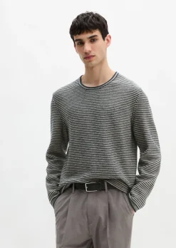 Pullover regular aus Bio-Baumwolle und Leinen