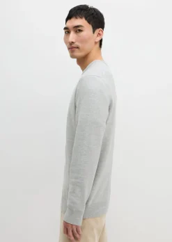 Pullover regular aus Bio-Baumwoll-Piqué