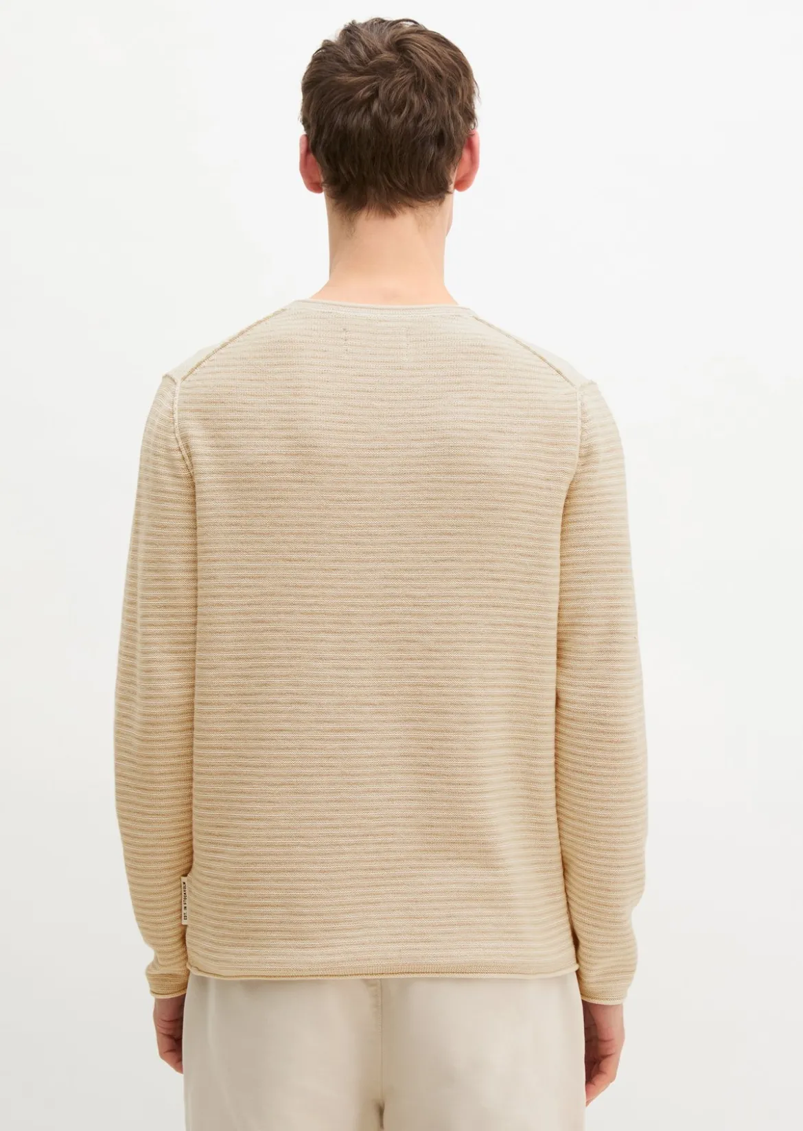 Pullover regular aus Bio-Baumwolle und Leinen
