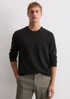 Pullover regular aus Bio-Baumwoll-Piqué