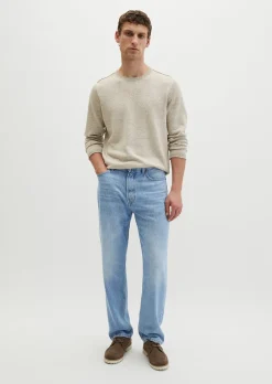 Pullover regular aus Bio-Baumwolle und Leinen