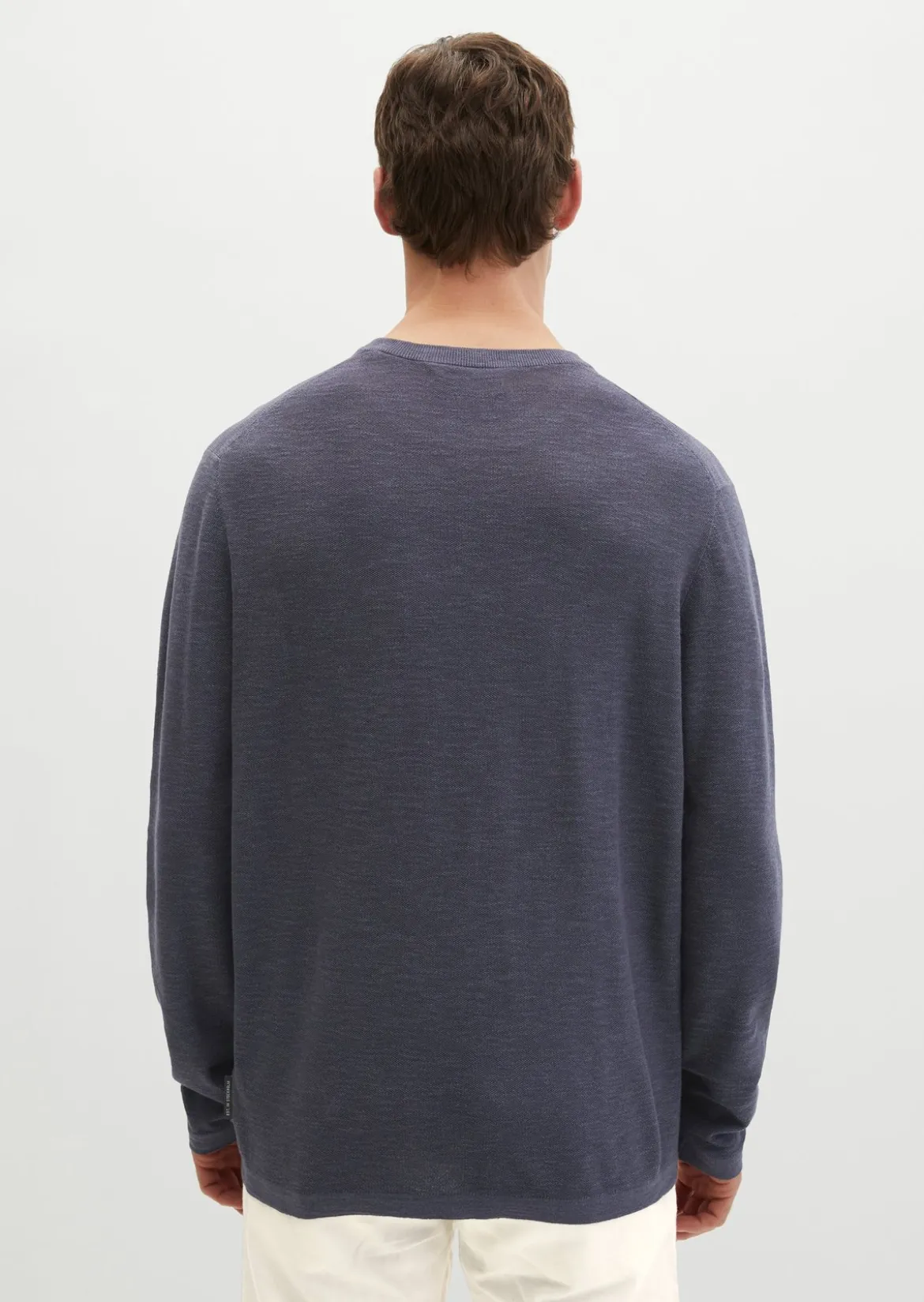 Pullover regular aus Bio-Baumwolle und Leinen