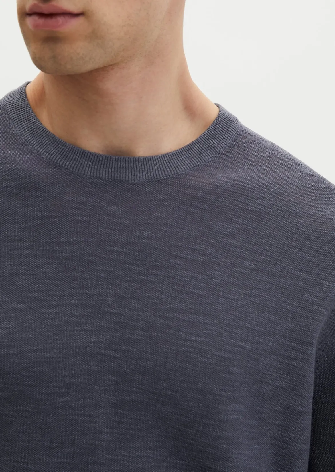 Pullover regular aus Bio-Baumwolle und Leinen