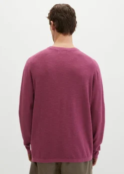 Pullover regular aus Bio-Baumwolle und Leinen