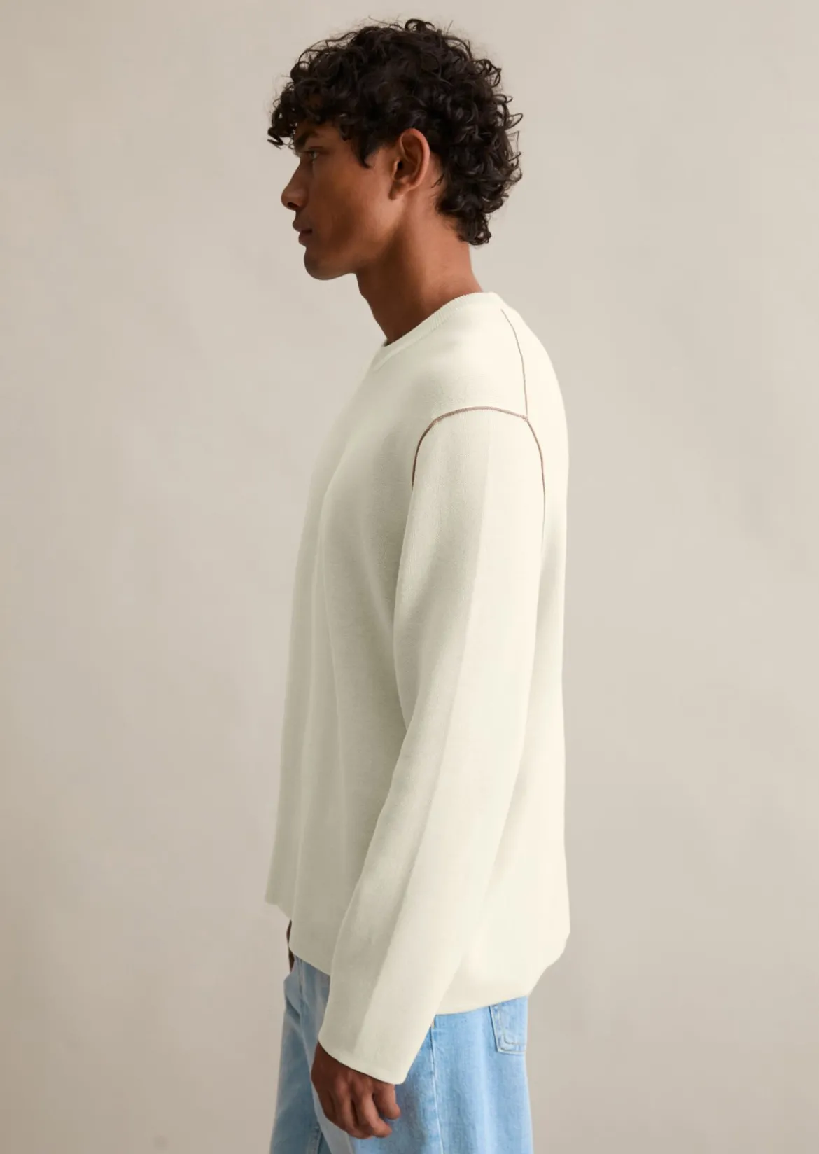 Pullover regular aus Double-Face-Cotton