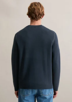 Pullover regular aus Double-Face-Cotton