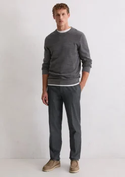 Pullover regular mit feiner Piqué-Struktur
