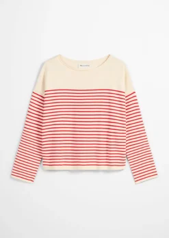 Ringelpullover loose aus reiner Bio-Baumwolle