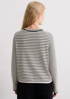 Ringelpullover regular aus reiner Bio-Baumwolle