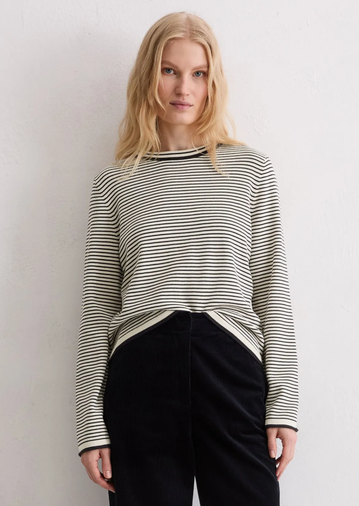 Ringelpullover regular aus reiner Bio-Baumwolle