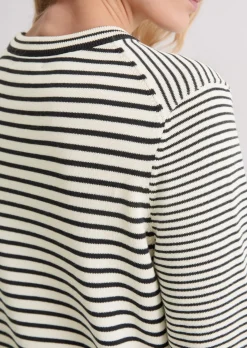 Ringelpullover regular aus reiner Bio-Baumwolle