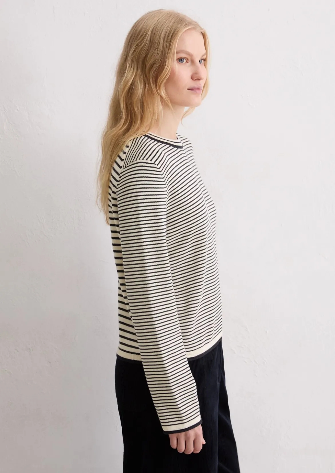 Ringelpullover regular aus reiner Bio-Baumwolle