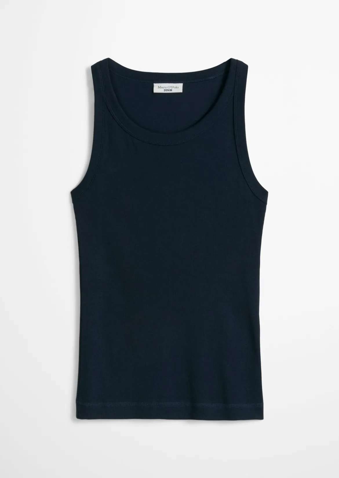 Ripp-Tanktop slim aus Bio-Baumwoll-Stretchjersey