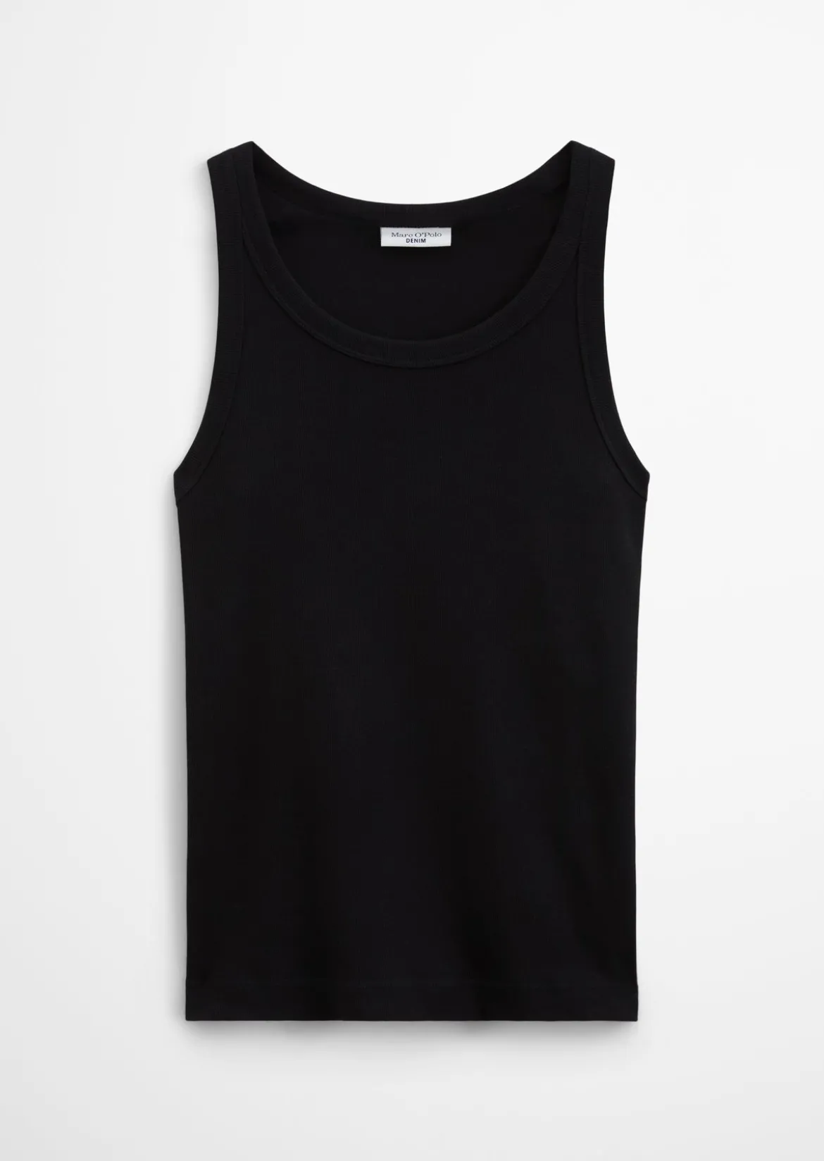 Ripp-Tanktop slim aus Bio-Baumwoll-Stretchjersey