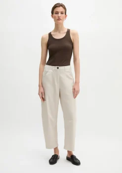 Ripp-Tanktop slim aus Bio-Baumwoll-Modal-Jersey