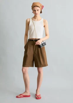 Ripp-Top slim cropped aus Stretch-Jersey