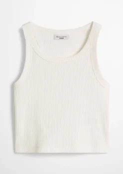 Ripp-Top slim cropped aus Stretch-Jersey