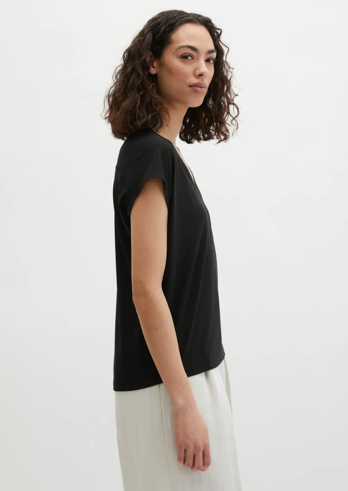 Ärmellose Jerseybluse relaxed aus LENZING™ ECOVERO™