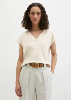 Ärmellose Jerseybluse relaxed aus LENZING™ ECOVERO™
