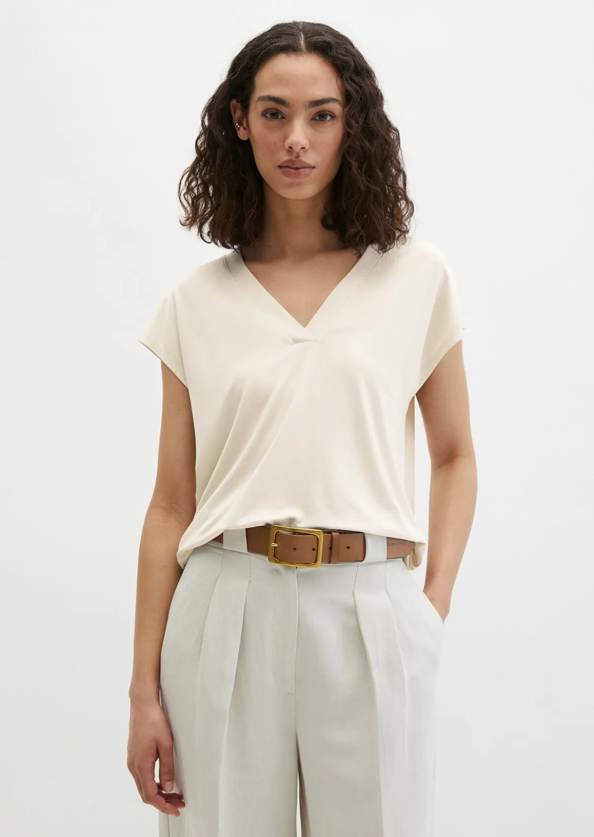 Ärmellose Jerseybluse relaxed aus LENZING™ ECOVERO™